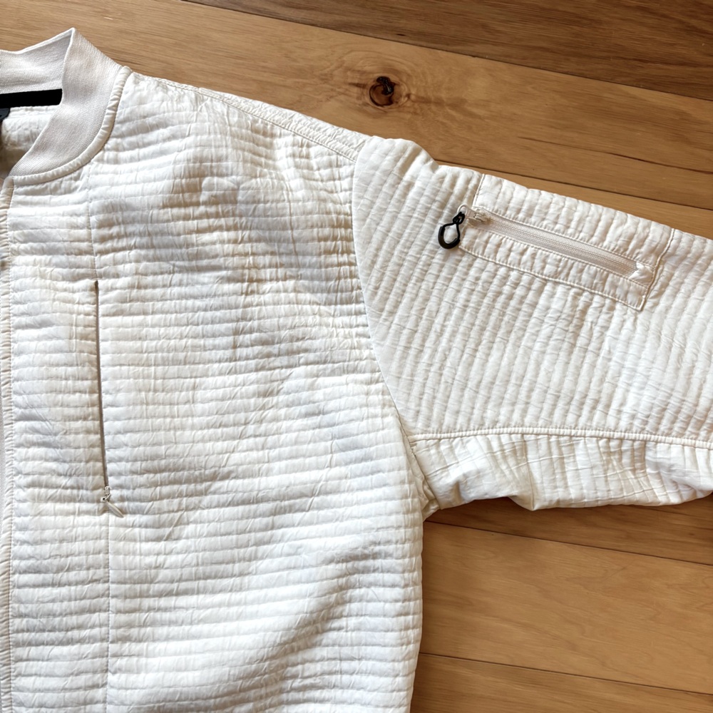 Nike Sportswear Tech Pack Bomber Jacket Women Sz L White City Ready BV4741-110 - Picture 5 of 11
